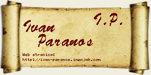 Ivan Paranos vizit kartica